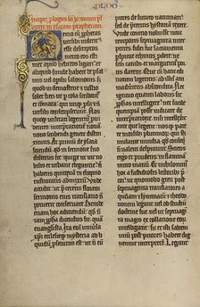 Inhabited Initial N; Marquette Bible, about 1270. Creator: Unknown