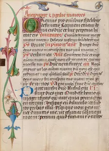 Inhabited Initial O; Diurnal, about 1485. Creator: Unknown