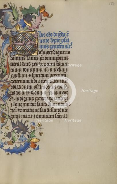 Inhabited Initial S; Book of Hours, about 1450-1455. Creator: Master of Guillebert de Mets.