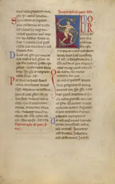 Inhabited Initial S; New Testament, late 12th century. Creator: Unknown