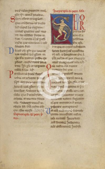 Inhabited Initial S; New Testament, late 12th century. Creator: Unknown.