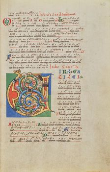 Inhabited Initial V; Stammheim Missal, probably 1170s. Creator: Unknown