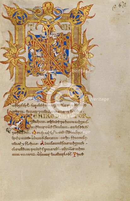 Inhabited Initials IN; Breviary, 1153. Creator: Unknown.