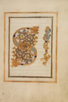 Inhabited Letters SI; Gospel Lectionary, late 10th century. Creator: Unknown