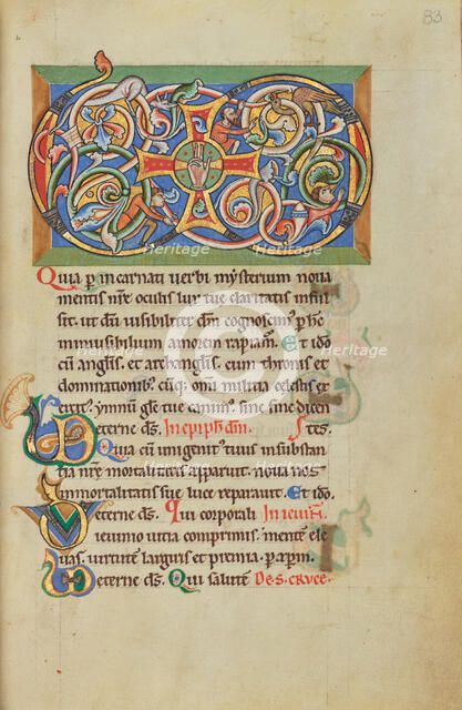 Inhabited VD Monogram; Stammheim Missal, probably 1170s. Creator: Unknown.