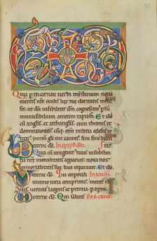 Inhabited VD Monogram; Stammheim Missal, probably 1170s. Creator: Unknown