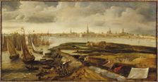 Íñigo de Borja repulses a Dutch force attempting a landing near Antwerp, 17 May 1605, c. 1640. Creator: Peeters, Bonaventura, the Elder (1614-1652)