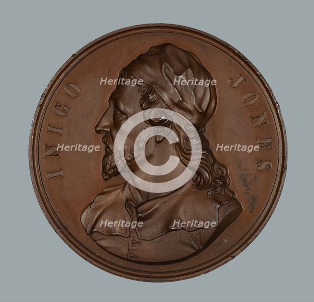 Inigo Jones, Art Union of London medal, 1849. Creator: Charles Frederick Carter.