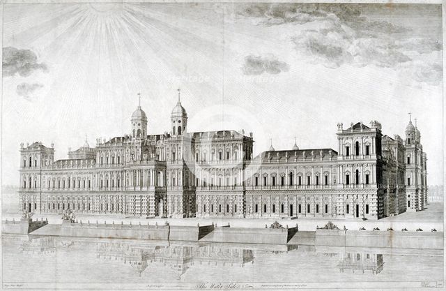 Inigo Jones's intended Whitehall Palace, London, 1748. Artist: DM Muller