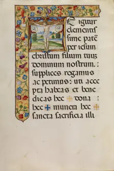 Initial T: The Crucifixion, about 1520. Creator: Matteo da Milano