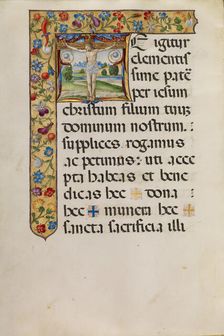 Initial T: The Crucifixion, about 1520. Creator: Matteo da Milano