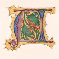 Initial U (?), 1430s. Creator: Master of the Cypresses