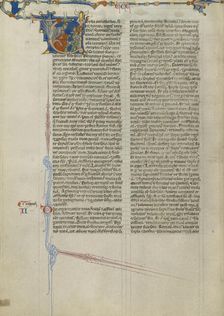 Initial V: Preacher Addressing a Crowd; Abbey Bible, about 1250-1262. Creator: Unknown