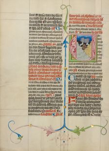 Initial V: The Ascension; Collegium Ducale, about 1420-1430. Creator: Master Michael