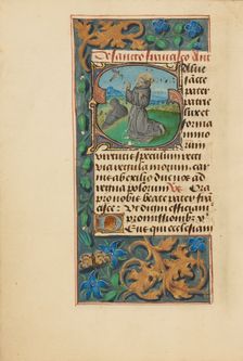 Initial V: The Ascension; Collegium Ducale, about 1420-1430. Creator: Master Michael
