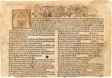 Initial A and a New Year's Wish, 1483. Creator: Unknown