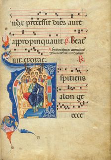 Initial A: Christ in Majesty; Antiphonal, late 13th century. Creator: Master of Gerona