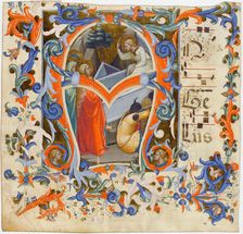Initial "A" from an Antiphonary, ca 1395-1403. Creator: Lorenzo Monaco (ca. 1370-1425)