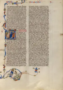 Initial A: Genealogy of Males; Abbey Bible, about 1250-1262. Creator: Unknown