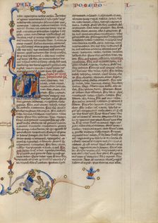 Initial A: Genealogy of Males; Abbey Bible, about 1250-1262. Creator: Unknown
