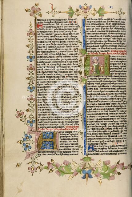 Initial A: Judith with the Head of Holofernes; Bible, about 1450. Creator: Circle of Stefan Lochner.