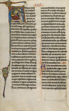 Initial A: Judith Beheading Holofernes; Marquette Bible, about 1270. Creator: Unknown