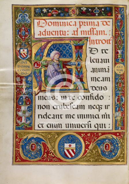Initial A: King David, about 1520. Creator: Matteo da Milano.