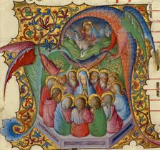 Initial A: Pentecost, about 1430-1435. Creator: Stefano da Verona