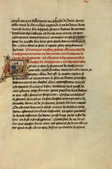 Initial A: The Count and Countess of Hainaut Setting Out on Horseback, 1464. Creators: Lieven van Lathem, David Aubert