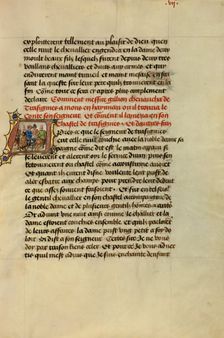 Initial A: The Count and Countess of Hainaut Setting Out on Horseback, 1464. Creators: Lieven van Lathem, David Aubert