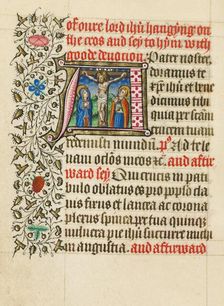 Initial A: The Crucifixion; Book of Hours, about 1430-1440. Creator: Fastolf Master