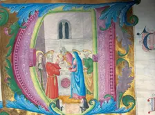 Initial A. The Presentation of Jesus at the Temple, c. 1550
