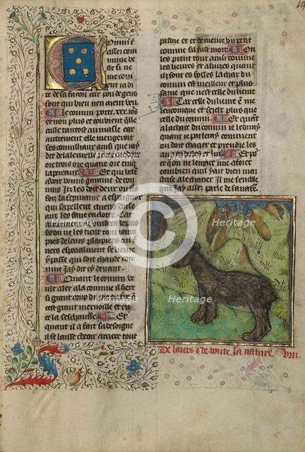 Initial B: A Friar Delivering a Sermon; Bute Psalter, text and illumination about 1285. Creator: Bute Master.