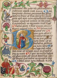 Initial B: David in Prayer; Diurnal, about 1485. Creator: Workshop of Ulrich Schreier
