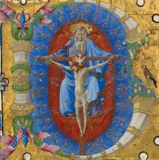 Initial B: The Trinity, about 1460-1470. Creator: Taddeo Crivelli