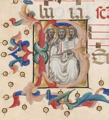 Initial B: The Trinity, about 1392-1402. Creator: Niccolo di Giacomo da Bologna
