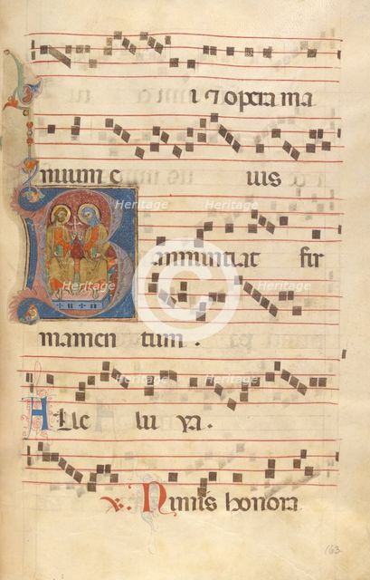 Initial B: The Trinity; Gradual, about 1270. Creator: Jacobellus of Salerno.