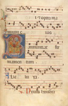 Initial B: The Trinity; Gradual, about 1270. Creator: Jacobellus of Salerno