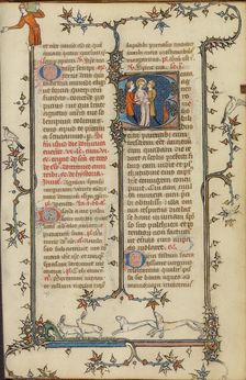 Initial B: The Arrest of Saint Agnes; Breviary, about 1320-1325. Creator: Unknown