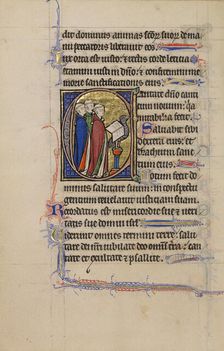 Initial C: Clerics Singing; Wenceslaus Psalter, about 1250-1260. Creator: Unknown