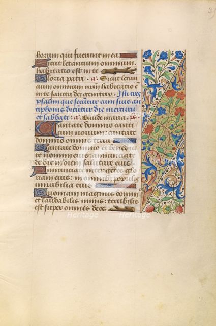 Initial C: Clerics Singing from a Book; Bute Psalter, text and illumination about 1285. Creator: Bute Master.