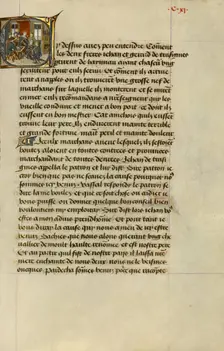 Initial C: Gillion's Sons Kneeling before the King of Cyprus; Roman de Gillion de Trazegnies, 1464. Creators: Lieven van Lathem, David Aubert