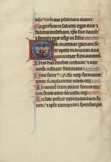 Initial C: Pentecost; Bute Psalter, text and illumination about 1285. Creator: Bute Master