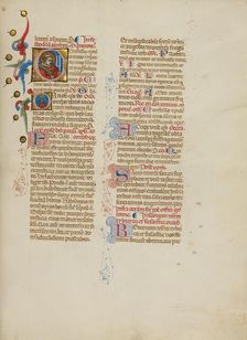 Initial C: Saint Lawrence; Missal, between about 1389 and 1400. Creator: Master of the Brussels Initials