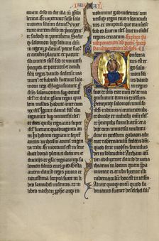 Initial C: Solomon Enthroned; Marquette Bible, about 1270. Creator: Unknown