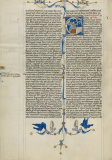 Initial C: Solomon Sacrificing in the Temple; Abbey Bible, about 1250-1262. Creator: Unknown