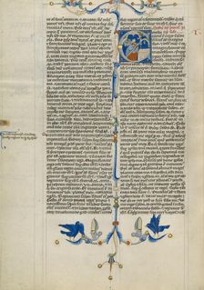 Initial C: Solomon Sacrificing in the Temple; Abbey Bible, about 1250-1262. Creator: Unknown