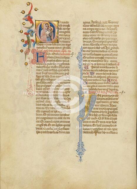 Initial C: The Virgin and Child; Missal, between about 1389 and 1400. Creator: Master of the Brussels Initials.