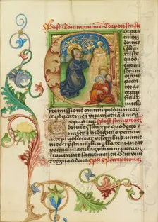 Initial C: The Agony in the Garden; Prayer Book, about 1470-1480. Creator: Workshop of Valentine Noh
