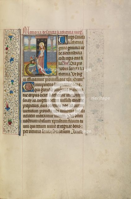 Initial C: The Entombment; Bute Psalter, text and illumination about 1330. Creator: Atelier of the Passion Master.